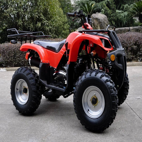 JLA13  RED 4 STROKE,  150CC, GY6 OFF ROAD QUAD BIKE , FORWARD / REVERSE,  WITH TOW BAR,