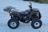 JLA13  BLACK 4 STROKE,  150CC, GY6 OFF ROAD QUAD BIKE , FORWARD / REVERSE,  WITH TOW BAR,