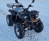 JLA13  BLACK 4 STROKE,  150CC, GY6 OFF ROAD QUAD BIKE , FORWARD / REVERSE,  WITH TOW BAR,