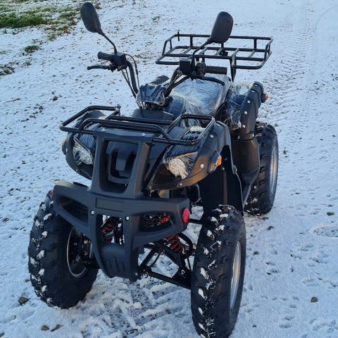 JLA13  BLACK 4 STROKE,  150CC, GY6 OFF ROAD QUAD BIKE , FORWARD / REVERSE,  WITH TOW BAR,