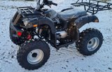 JLA13  BLACK 4 STROKE,  150CC, GY6 OFF ROAD QUAD BIKE , FORWARD / REVERSE,  WITH TOW BAR,
