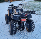 JLA13  BLACK 4 STROKE,  150CC, GY6 OFF ROAD QUAD BIKE , FORWARD / REVERSE,  WITH TOW BAR,