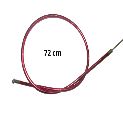 CTH11 MINI MOTO COLOURED THROTTLE CABLE RED 72CM