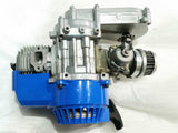 ENG31 COMPLETE ENGINE WITH TRANSFER BOX, BLUE PULL START FOR 49CC MINI DIRT BIKE - Orange Imports - 4