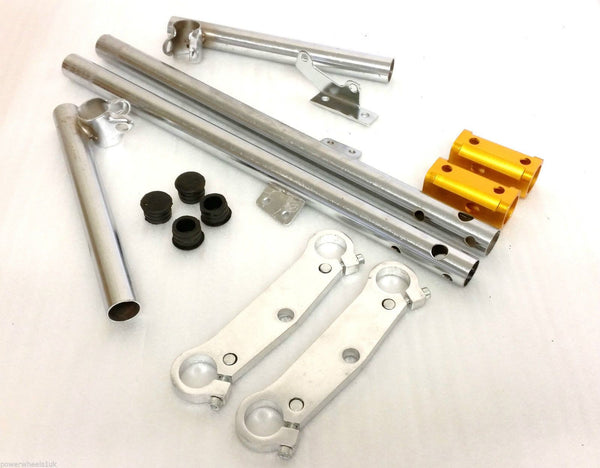 FOR03 FRONT FORKS AND HANDLEBAR SET FOR MINI MOTO 47 CC 49 CC Orange Imports