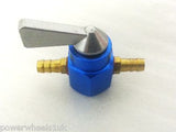 FPT09 BLUE IN LINE FUEL ON / OFF TAP CNC DIRT PIT QUAD BIKE SCOOTER 6MM - Orange Imports