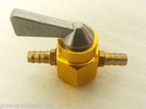 FPT10 IN LINE FUEL ON / OFF TAP CNC FOR DIRT PIT QUAD BIKE SCOOTER 6MM GOLD - Orange Imports
