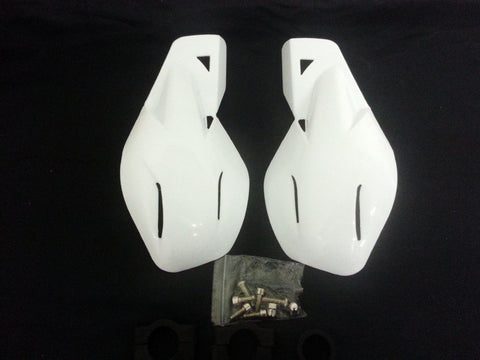 HG01 HAND GUARDS PROTECTOR WHITE FOR DIRT BIKE MOTOCROSS MX - Orange Imports - 1