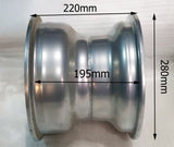 RIM36 SINGLE REAR STEEL RIM WHEEL BASHAN 200CC QUAD 10" 90 PCD 20 X 10 X 10 - Orange Imports - 2