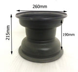 RIM44 SINGLE 9" REAR RIM BLACK FOR BASHAN BS250S-11B 250CC QUAD BIKE ATV - Orange Imports - 2