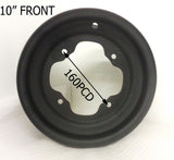 RIM45 SINGLE 10" FRONT STEEL RIM BLACK FOR BASHAN BS250S-11B 250CC QUAD BIKE ATV - Orange Imports - 1