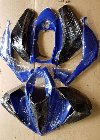 FQB22 BLUE / BLACK 150CC GY6 QUAD BIKE FAIRING PLASTICS KIT BODY WORK