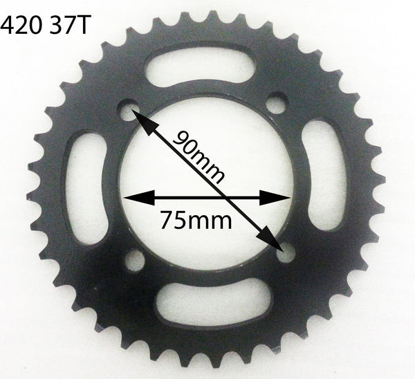 SPR12 REAR SPROCKET 420 37 TOOTH SDG FOR 125CC