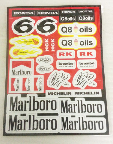 ST025 STICKER KIT FOR MINI MOTO / MINIMOTO MARLBORO CBR Q8 66 - Orange Imports