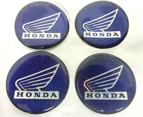 ST050 SET OF 4 BLUE BUTTON STICKERS DECALS MINI MOTO / DIRT / PIT BIKE / SEGWAY - Orange Imports