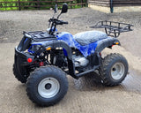 JLA13  BLUE 4 STROKE,  150CC, GY6 OFF ROAD QUAD BIKE , FORWARD / REVERSE,  WITH TOW BAR,