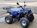 JLA13  BLUE 4 STROKE,  150CC, GY6 OFF ROAD QUAD BIKE , FORWARD / REVERSE,  WITH TOW BAR,