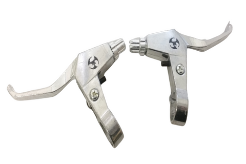 BL017 49CC MINI MOTO LIGHTWEIGHT ALUMINIUM BRAKE LEVER SET SILVER LEVERS