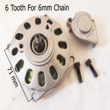 CL016 RACE CLUTCH BELL HOUSING 6 TOOTH PINION 49 CC MINI MOTO / MINI QUAD BIKE