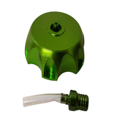 FC009 ANODISED FUEL PETROL CAP AND BREATHER PIPE FOR DIRT BIKE /PIT BIKE / XSPORT METALIC GREEN