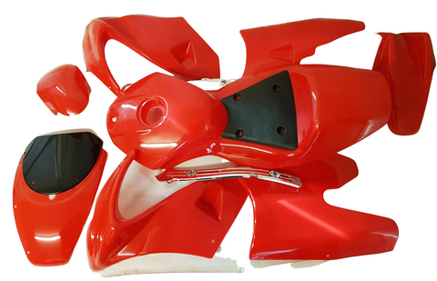 FMM10 RED 49CC MINI MOTO COMPLETE FAIRING SET 11 PARTS Orange