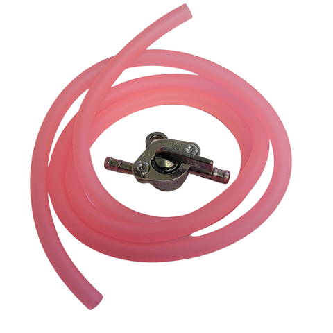 FPK04 PINK FUEL PIPE  (1M X 6MM) & IN LINE FUEL TAP FOR QUAD / DIRT BIKE