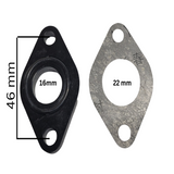 GAS53 GY6 INLET MANIFOLD GASKET INTAKE GASKET FOR 50CC SCOOTERS 16MM