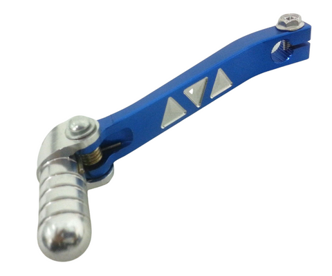 GES14 GEAR LEVER PEDAL BLUE / SILVER ALLOY FOR DIRT / PIT BIKE