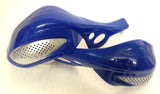 HG53 BLUE/SILVER VENTED HAND GUARDS PROTECTORS DIRT OR QUAD BIKES