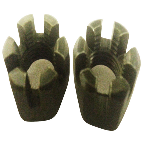 NU021 SET OF 2 X CASTLE NUTS FOR BASHAN BS200S-7 FOR UPPER AND LOWER BALL JOINTS