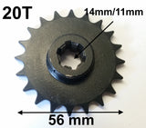 SPF31 GT-ONE 2 STROKE 49CC DRIFT TRIKE ENGINE SPROCKET 20 TOOTH FOR 8MM CHAIN - Orange Imports - 1