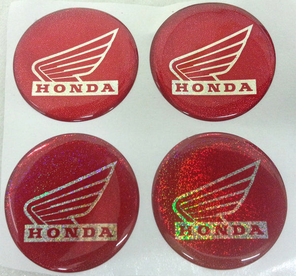 ST032 SET OF 4 RED BUTTON STICKERS DECALS FOR PIT / DIRT BIKES / SWEGW ...