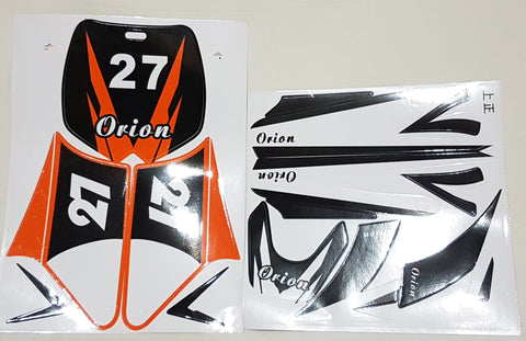 ST067 ORANGE STICKER DECAL KIT FOR STORM 49CC MINI DIRT BIKE 27 ...