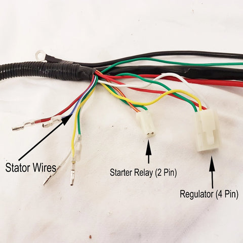 WIR09 90CC -125CC QUAD BIKE WIRING LOOM HARNESS WITH ELECTRIC START