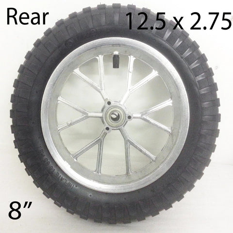WMD01 COMPLETE REAR RIM & TYRE FOR 49CC MINI DIRT BIKE - Orange Imports - 1