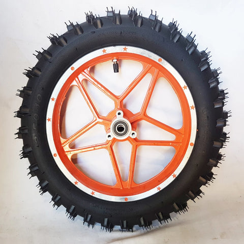 WMD08 ORANGE REAR 10" WHEEL 49CC MINI DIRT BIKE RIM WITH TYRE DB49-1