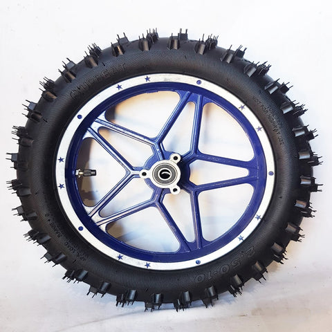 WMD09 BLUE FRONT 10" WHEEL 49CC MINI DIRT BIKE RIM WITH TYRE DB49-1