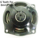 CL025 6 TOOTH PINION CLUTCH BELL HOUSING FOR 8 MM CHAIN 49 CC MINI QUAD BIKE - Orange Imports - 1