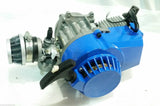 ENG21 ENGINE & CARB AIR FILTER HEAD BLUE PULL START FOR 49CC MINI MOTO / MINI QUAD BIKE - Orange Imports - 1