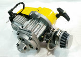 ENG23 ENGINE & CARB AIR FILTER HEAD YELLOW PULL START FOR 49CC MINI MOTO / MINI QUAD BIKE - Orange Imports - 2