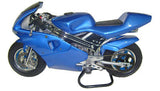 FMM28 COMPLETE FAIRING PLASTICS SET SEAT SCREEN YELLOW / BLUE FOR 49CC MINI MOTO - Orange Imports - 5