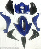 FQB10 BLUE / BLACK 110CC QUAD BIKE FAIRING PLASTICS KIT BODY WORK 001HX - Orange Imports - 2