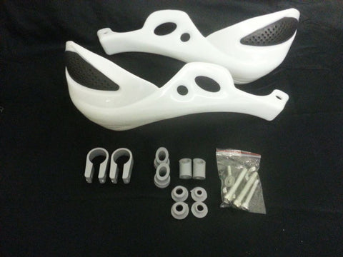 HG26 VENTED HAND GUARDS PROTECTORS FOR QUAD / DIRT / PIT BIKES  WHITE - Orange Imports