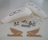 HG43 HAND GUARDS WHITE FOR 20MM - 22MM HANDLEBARS FOR DIRT / PIT BIKE - Orange Imports