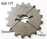 SPF17 FRONT SPROCKET 17 TOOTH 420 PITCH 17MM FOR DIRT / PIT BIKE 125CC / 140CC - Orange Imports
