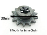 SPF21 FRONT SPROCKET FOR 49CC MINI DIRT BIKE FOR 8MM CHAIN 11 TOOTH SPROCKET - Orange Imports - 1